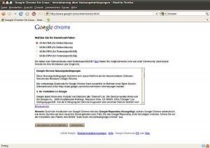 Google Chrome für Linux - Vereinbarung über Nutzungsbedingungen