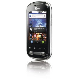 LG P350 Optimus Me Mobiltelefon (8,1 cm (3,2 Zoll) Display, Touchscreen, Android OS, 3 Megapixel kamera) silber