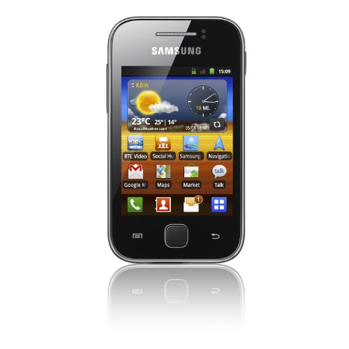 Samsung Galaxy Y S5360 Smartphone (7,62 cm (3 Zoll) Display, Touchscreen, 2 Megapixel Kamera, Android 2.3) metallic-gray