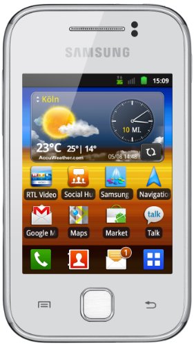 Samsung Galaxy Y S5360 Smartphone (7,62 cm (3 Zoll) Display, Touchscreen, 2 Megapixel Kamera, Android 2.3) pure-white