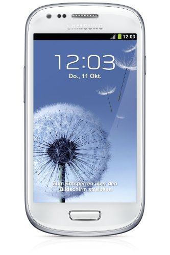 Samsung Galaxy S3 mini I8190 Android Smartphone (10,2 cm (4 Zoll) AMOLED Display, Dual-Core, 1GHz, 1GB RAM, 5 Megapixel Kamera, Android 4.1) marble-white