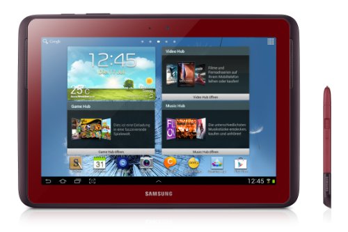 Samsung Galaxy Note 10.1 GT-N8010GRADBT WiFi only Tablet (Quad Core Prozessor, 25,7 cm (10,1 Zoll) Display, 5 Megapixel Kamera, 16GB Speicher, WiFi, Android 4.0) garnet-red